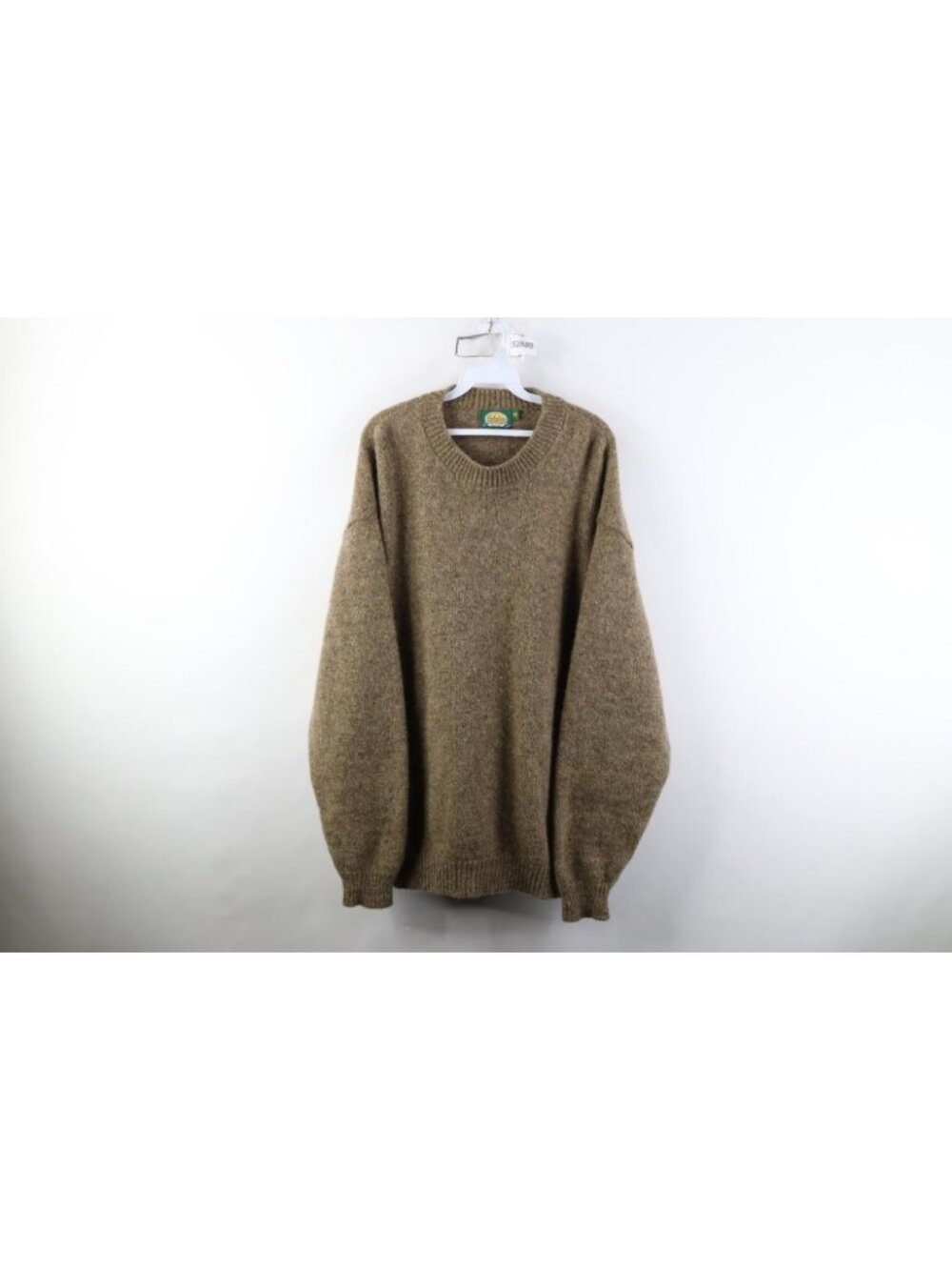 Vintage 90s Cabelas Mens 2XLT Blank Heavyweight Wool Knit Crewneck Sweater USA